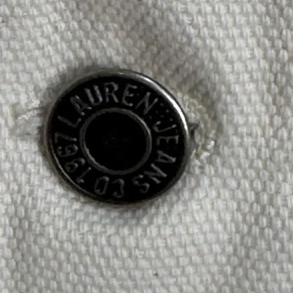 Vintage 90s Ralph Lauren Jeans Co Chore Jacket Cream Cotton Womens M - Picture 6 of 7